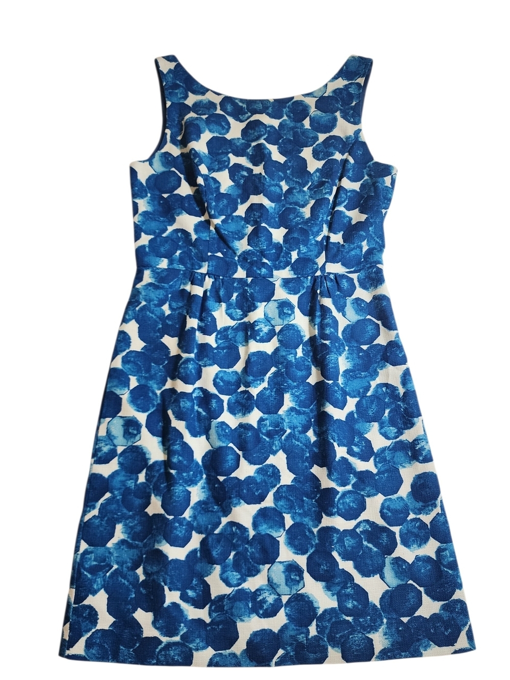 Anthropologie Tabitha Dress Womens 8 Blue Watercolor Gems Sheath Sleeveless Care - Picture 1 of 10